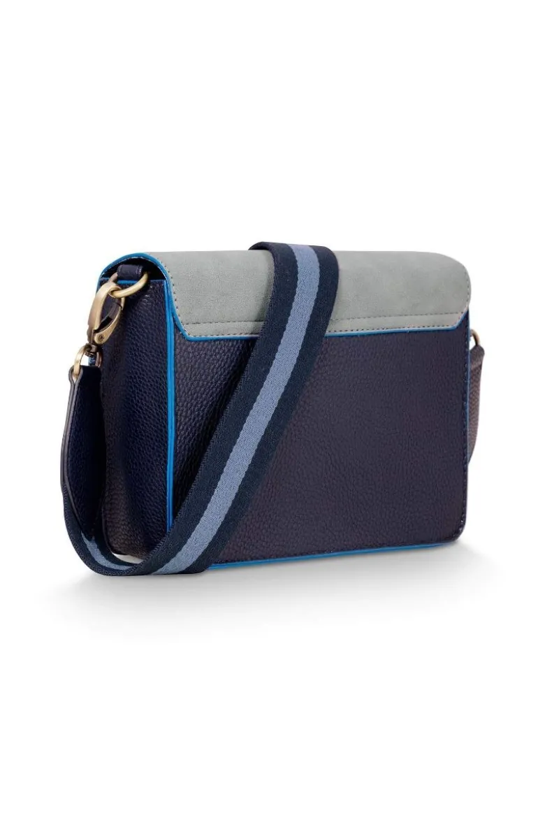 Fenna Schultertasche Klein Uni Blau