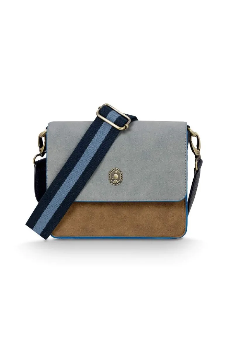 Fenna Schultertasche Klein Uni Blau