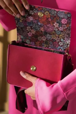 Fenna Schultertasche Klein Uni Rot