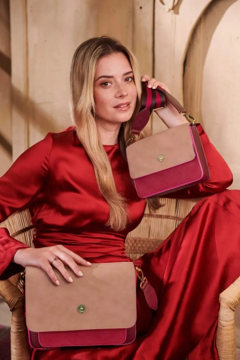 Fenna Schultertasche Klein Uni Rot