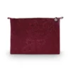 Flaches Necessaire Gross Samt Quiltey Days Rot