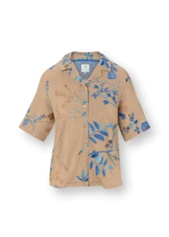 Flora Top Kurze Ärmeln Marigold Blau