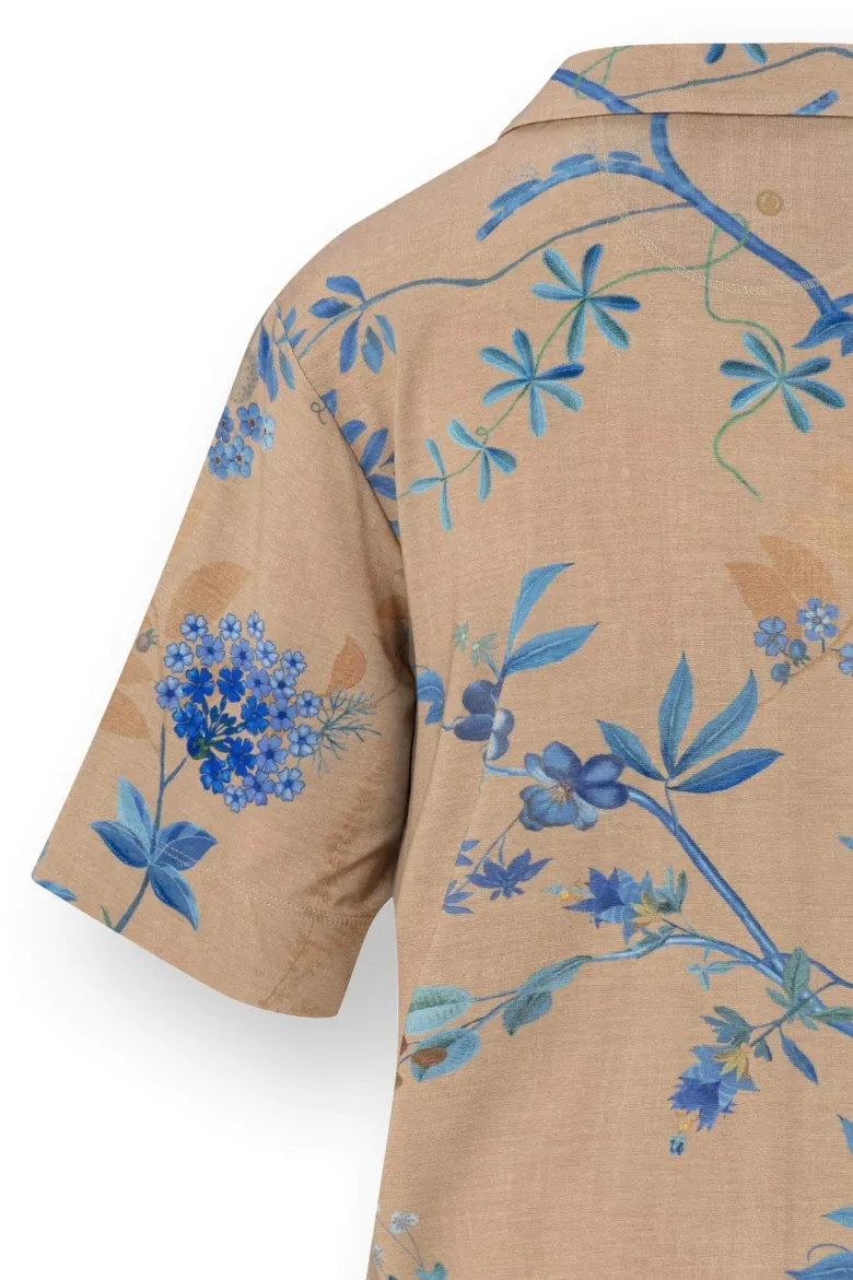 Flora Top Kurze Ärmeln Marigold Blau