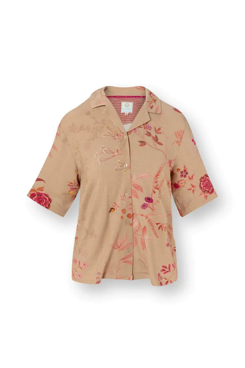 Flora Top Kurze Ärmeln Marigold Rosa