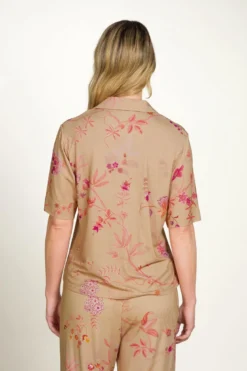 Flora Top Kurze Ärmeln Marigold Rosa
