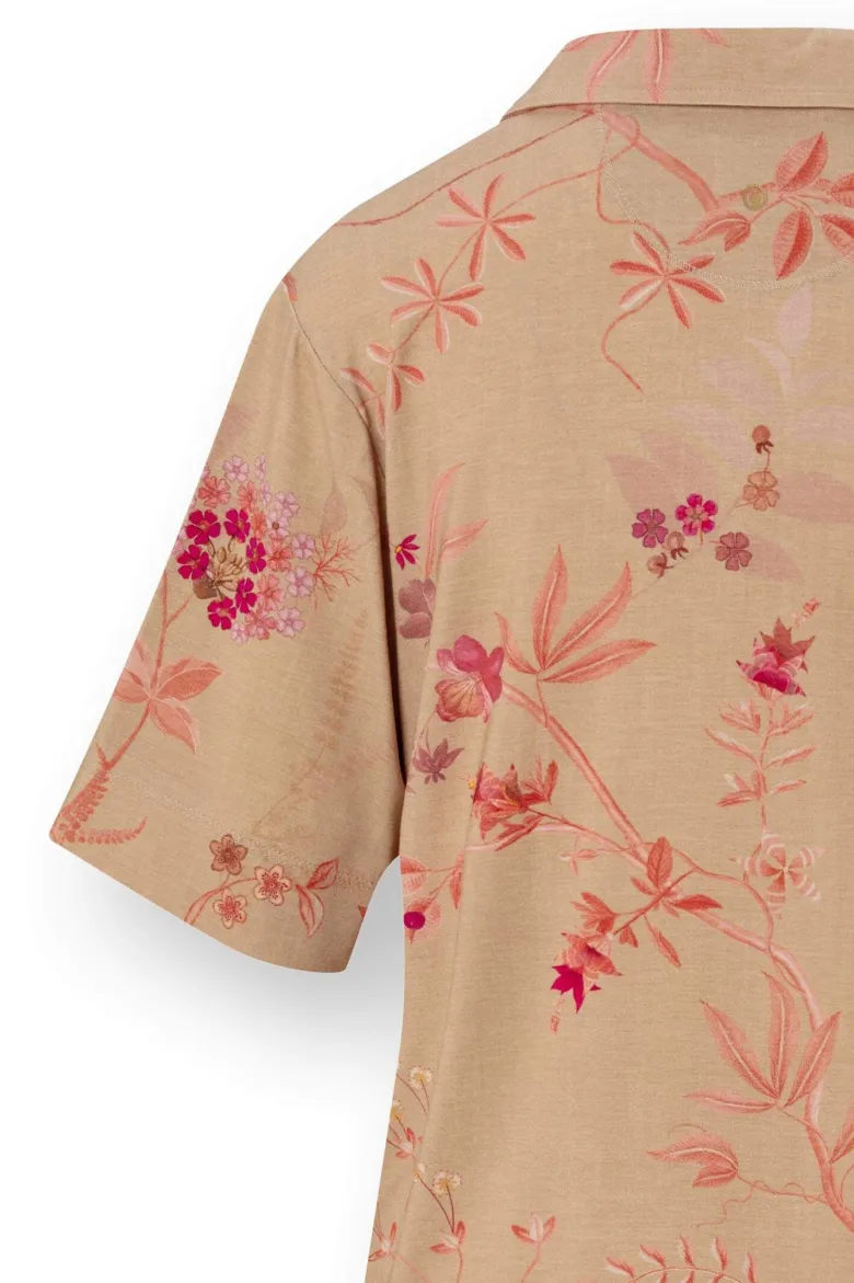 Flora Top Kurze Ärmeln Marigold Rosa