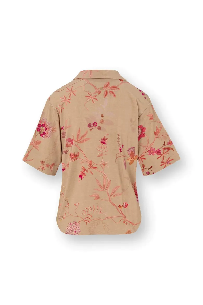 Flora Top Kurze Ärmeln Marigold Rosa