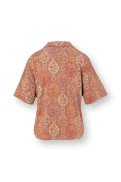 Flora Top Kurze Ärmeln Ornamento Orange