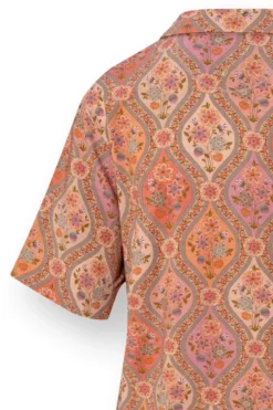 Flora Top Kurze Ärmeln Ornamento Orange