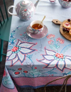 Flower Festival Cappuccino Tasse & Undertasse Hellblau