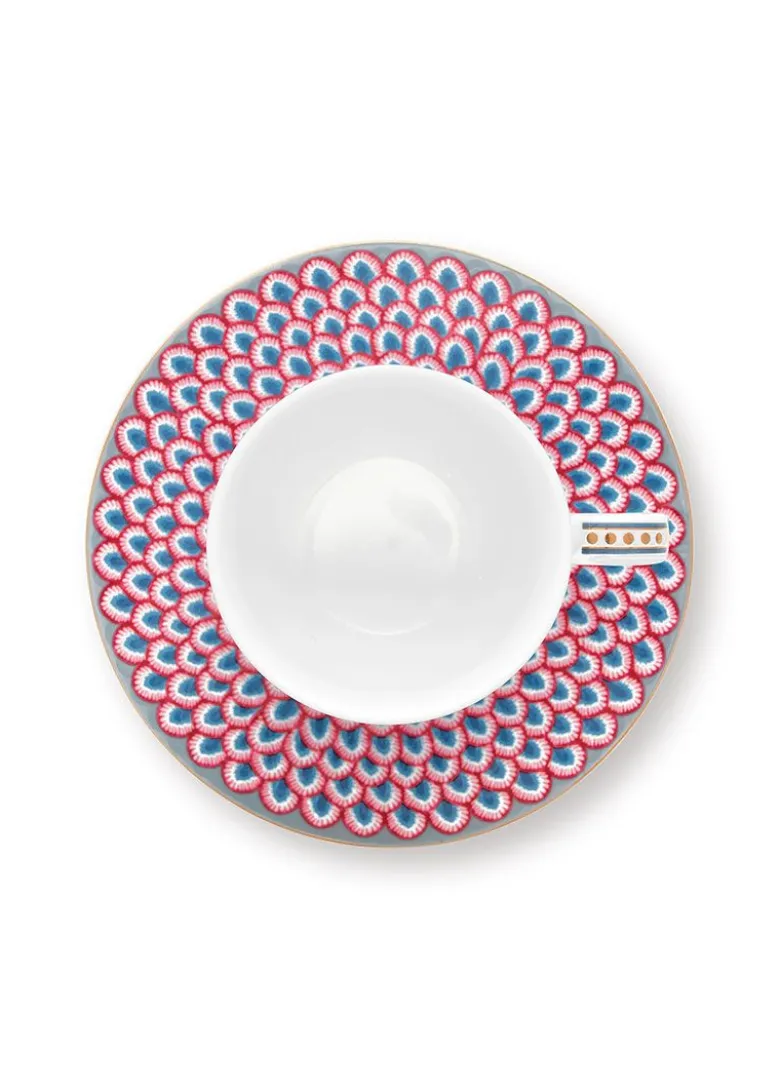Flower Festival Espresso Tasse & Undertasse Hellblau