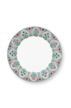 Flower Festival Frühstücksteller Hellblau 21 cm