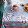 Flower Festival Set/2 Cappuccino Tasse & Undertasse Hellblau