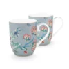 Flower Festival Set/2 Tassen Klein Hellblau