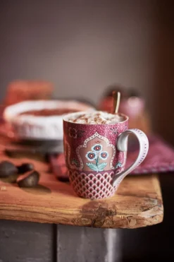 Flower Festival Tasse XL Deco Dunkelrosa
