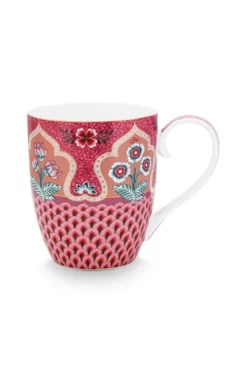Flower Festival Tasse XL Deco Dunkelrosa
