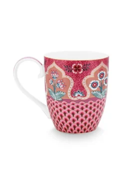 Flower Festival Tasse XL Deco Dunkelrosa