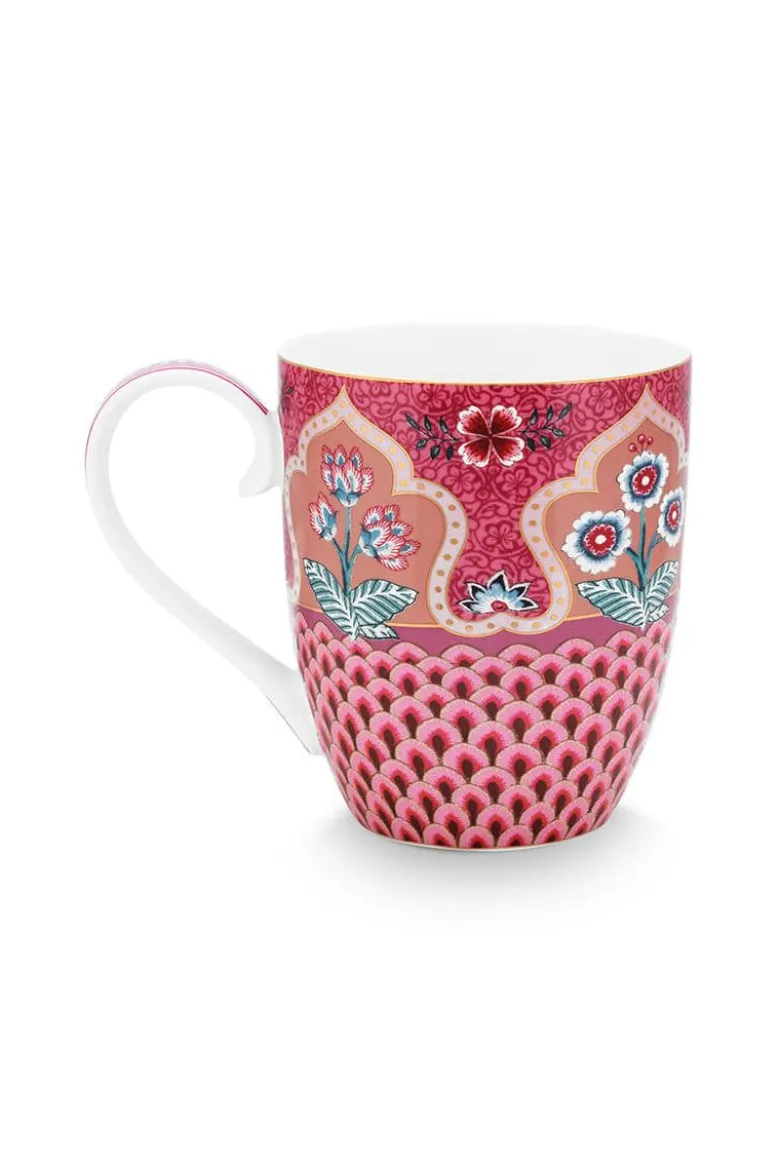 Flower Festival Tasse XL Deco Dunkelrosa