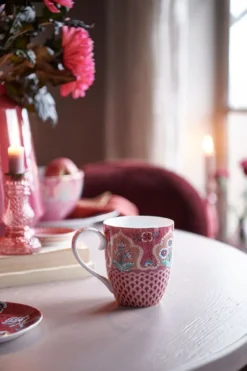 Flower Festival Tasse XL Deco Dunkelrosa