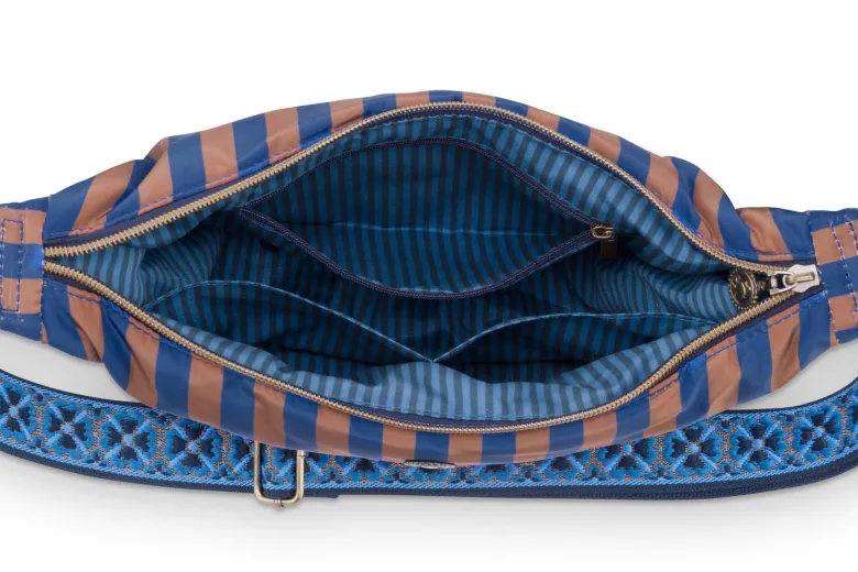 Freya Schultertasche Streifen Blau
