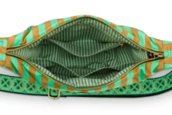 Freya Schultertasche Streifen Grün