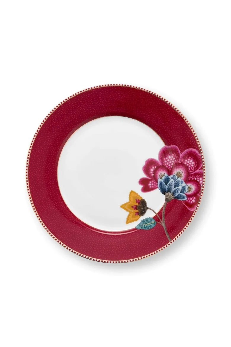 Frühstücksteller Blooming Tales Dunkelrot 23cm