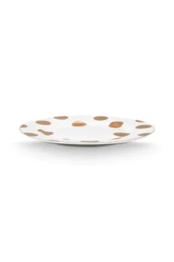 Frühstücksteller Dot Delight Weiss-Gold 23cm