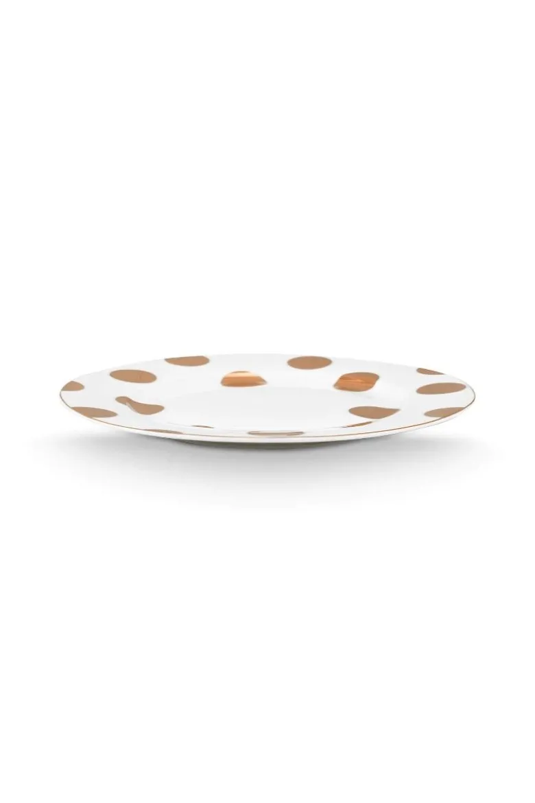 Frühstücksteller Dot Delight Weiss-Gold 23cm