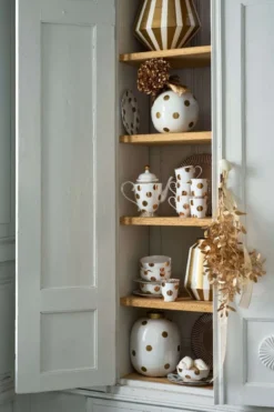 Frühstücksteller Dot Delight Weiss-Gold 23cm