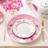 Frühstücksteller Jolie Punkte Gold Rosa 21cm