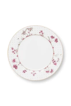 Frühstücksteller Jolie Punkte Gold Rosa 21cm