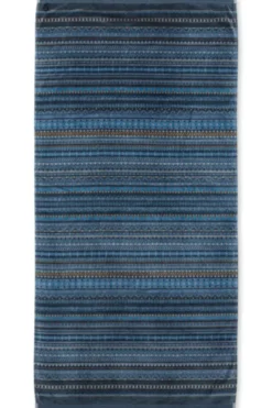 Große Handtuch Geometric Print Dunkelblau 70x140cm