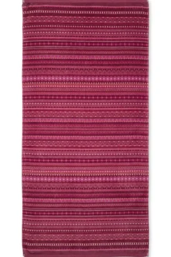 Große Handtuch Geometric Print Dunkelrosa 70x140cm