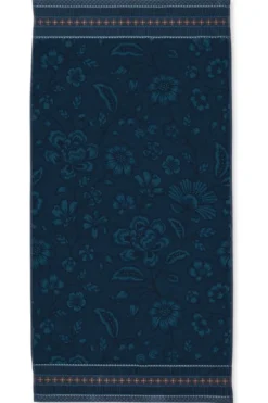 Große Handtuch Jasmin Jacquard Dunkelblau 70x140cm