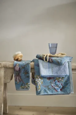 Große Handtuch Soft Zellige Blau/Grau 70x140cm