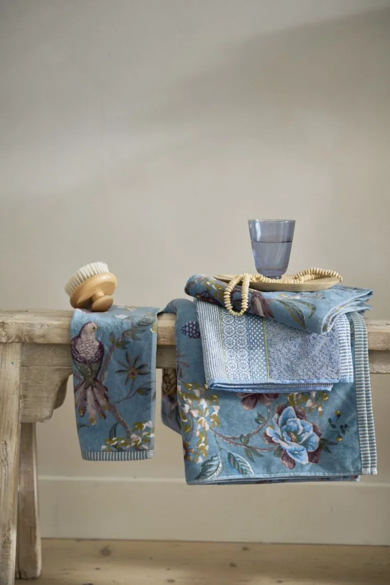 Große Handtuch Soft Zellige Blau/Grau 70x140cm