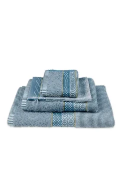 Große Handtuch Soft Zellige Blau/Grau 70x140cm