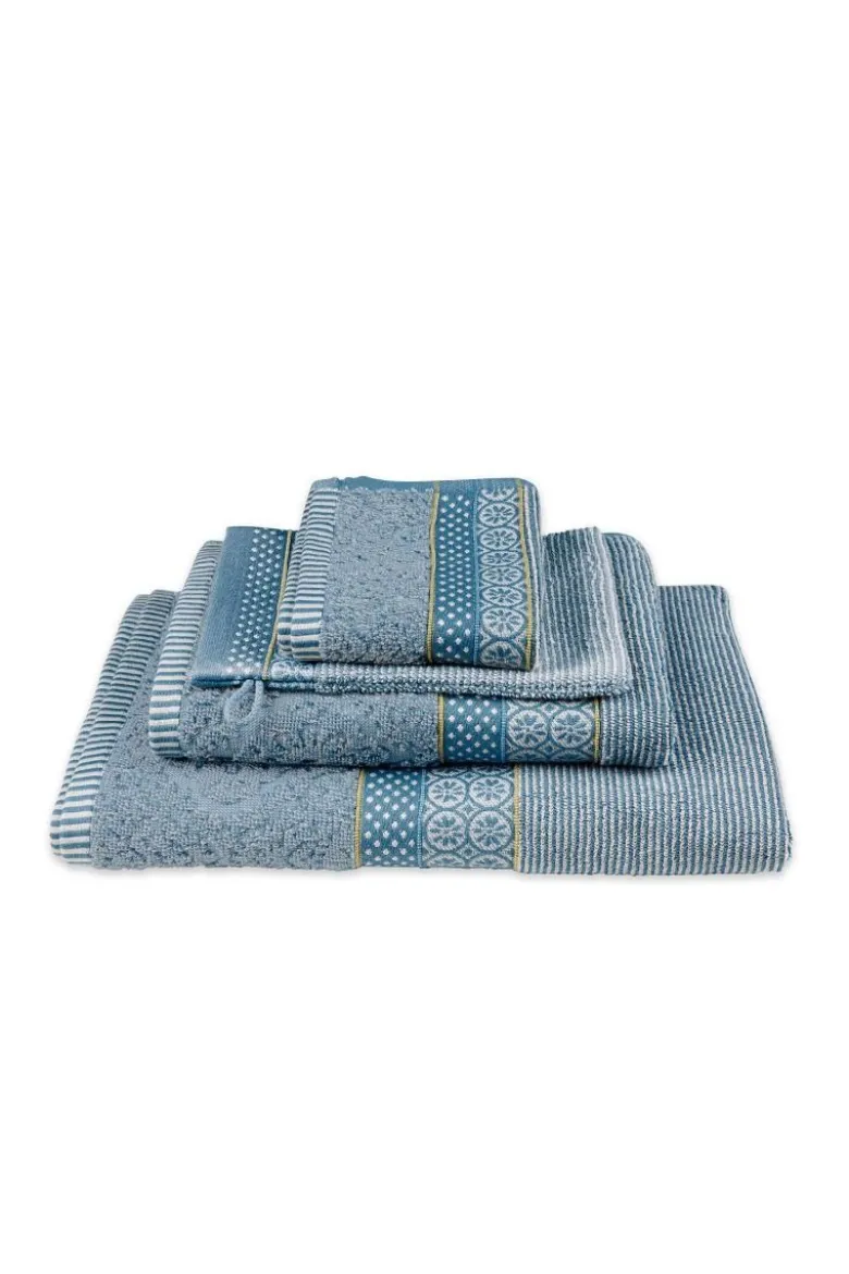 Große Handtuch Soft Zellige Blau/Grau 70x140cm