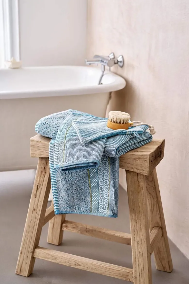 Große Handtuch Soft Zellige Blau/Grau 70x140cm