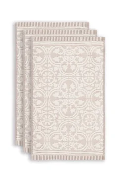 Gästehandtuch Set/3 Tile de Pip Khaki 30x50 cm