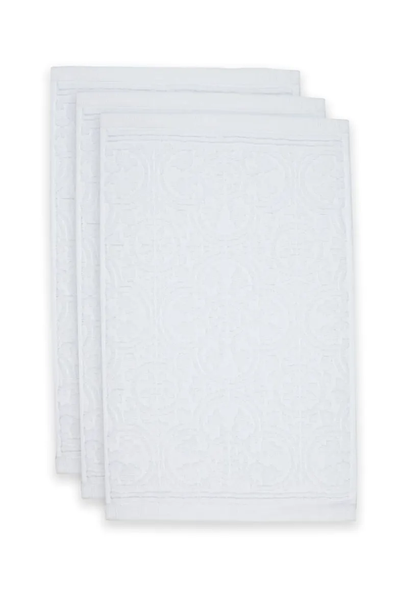 Gästehandtuch Set/3 Tile de Pip weiß 30x50 cm