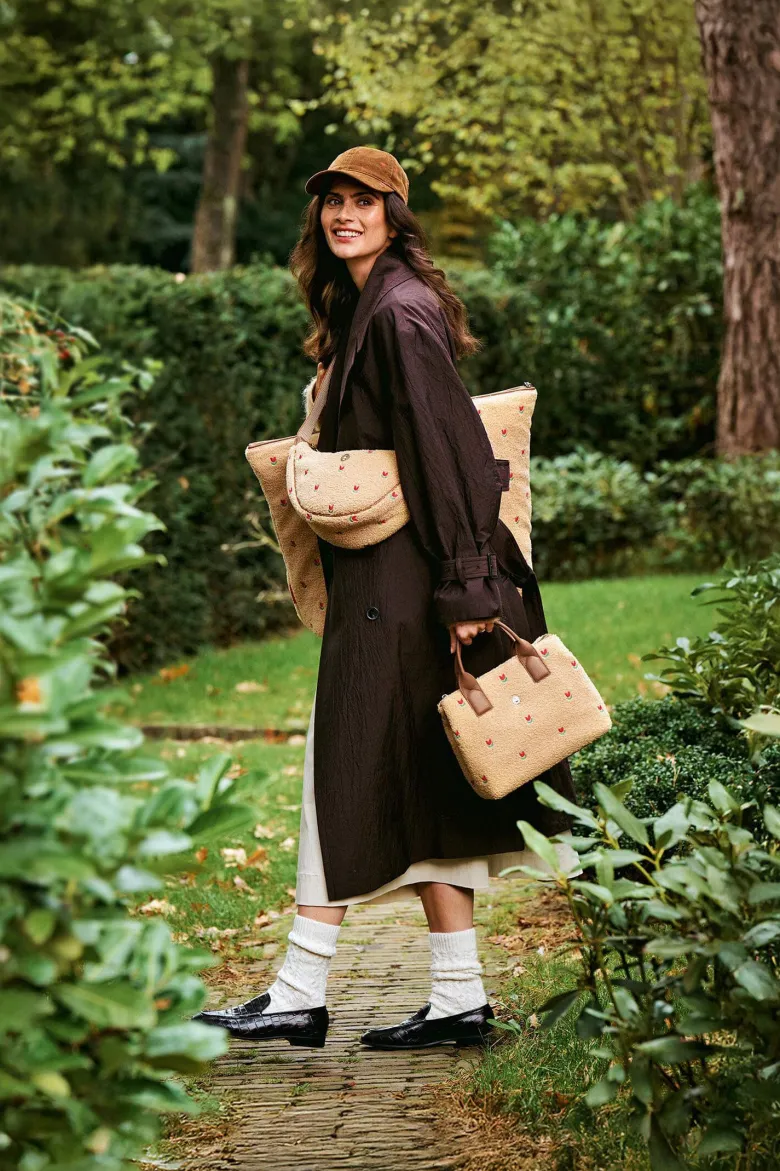 Handtasche Fia Mittelgroß Teddy Sand