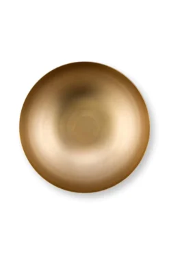 Hohe Schale Metall Streifen Dunkelrot 30cm