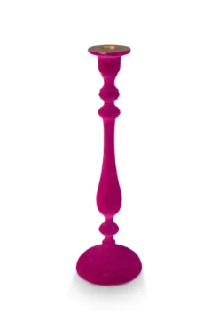 Kerzenhalter Samt Rosa 37cm
