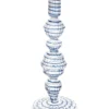 Kerzenständer Glas Swirl Dunkelblau 22cm