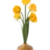 Kerzenständer Metall Blume Gelb 27.5cm