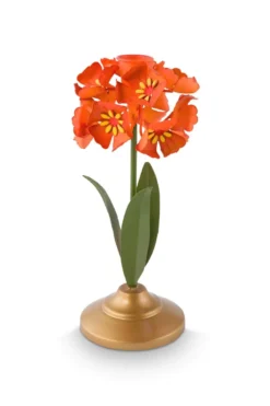 Kerzenständer Metall Blume Orange 22.5cm