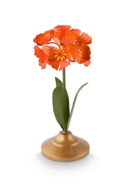 Kerzenständer Metall Blume Orange 22.5cm