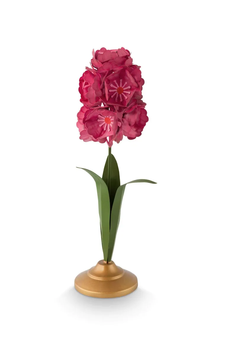 Kerzenständer Metall Blume Rosa 31.5cm