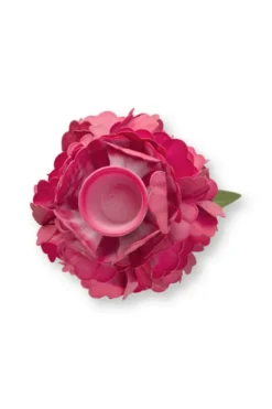 Kerzenständer Metall Blume Rosa 31.5cm